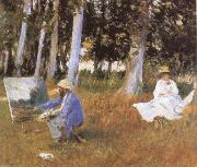 John Singer Sargent Claude Monet Painting at the Edge of a wood china oil painting artist